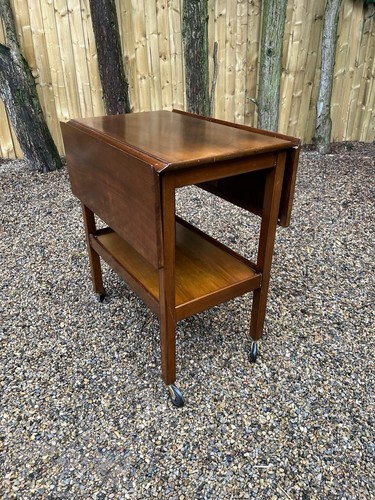 Vintage oak wheeled - , tea