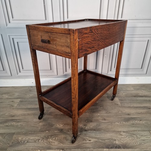 Mid century tea trolley oak - century,