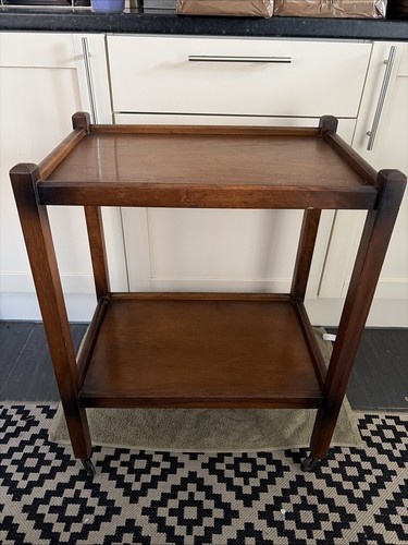 Vintage wooden tea trolley - tea,