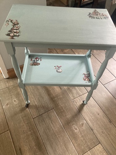 Wooden vintage tea trolley on - tea,