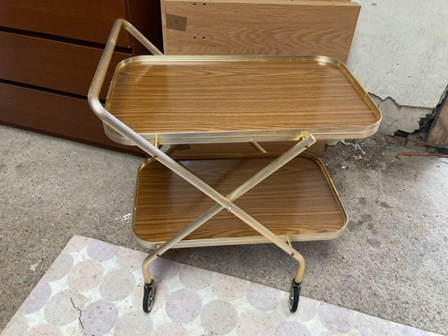 Metal folding drinks trolley - folding,