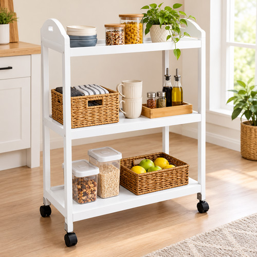 Tier kitchen trolley serving - tier,