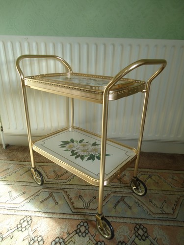 Sylvan tier tea trolley gold - tea,