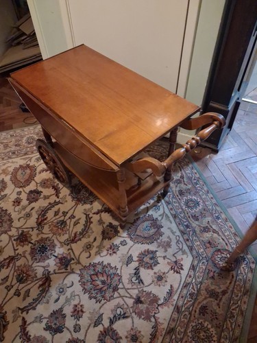 Vintage mahogany drop leaf tea - vintage,