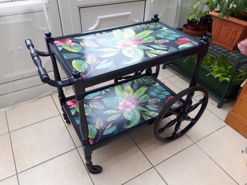 Upcycled tea trolley wheels - tea,