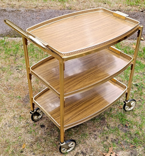 Vintage tier hostess trolley - 3,