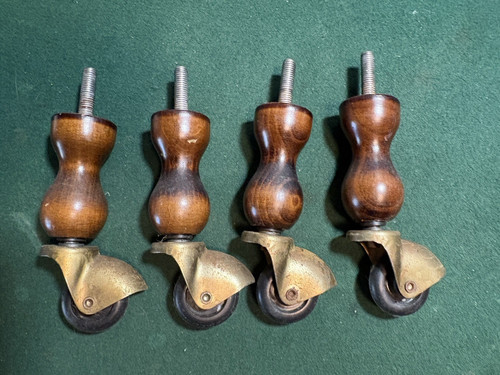 Vintage casters wood - casters,