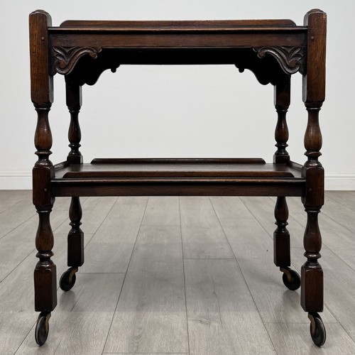 Antique oak two tier - two, tea